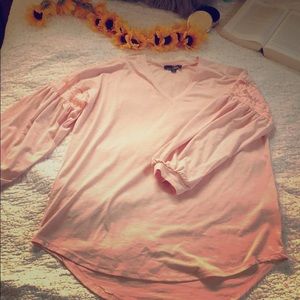 Pretty in Pink Balloon Sleeve Blouse